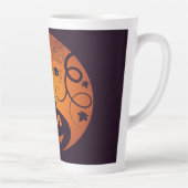 Tasse Latte Halloween Jack-o'-lantern citrouille visage et ara (Droite)