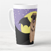 Tasse Latte Halloween Leonberger (Angle gauche)