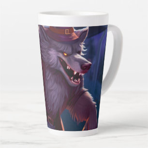 Tasse Latte Halloween/loup-garou/automne/automne