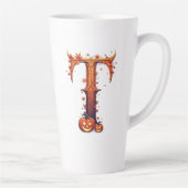 Tasse Latte Halloween MonogramT (Droite)
