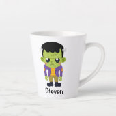 Tasse Latte Halloween monstre Frankenstein Green (Droite)