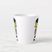 Tasse Latte Halloween monstre Frankenstein Green (Devant)