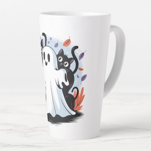 Tasse Latte Halloween Night Prowl (Angle droit)