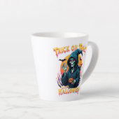 Tasse Latte Halloween Spooky Vibes: Trick or Treat Skeleton (Angle droit)