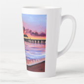 Tasse Latte Hanalei Pier Coucher de soleil Kauai Beach Latte M (Droite)
