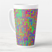 Tasse Latte Hand and Digitally Painted Pattern art 42 (Angle gauche)