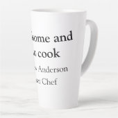 Tasse Latte Handsome et peut cuisiner ajouter nom maître chef (Angle droit)