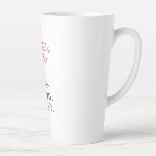 Tasse Latte Hangul. Beau. (Droite)