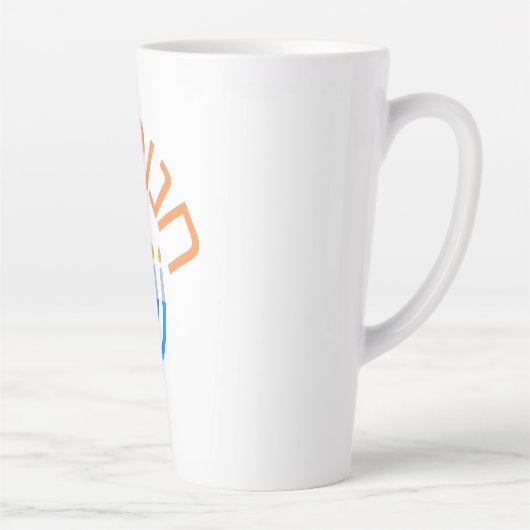 Tasse Latte hanoukka, joyeuse hanoukka, menorah, chanoukah, mu (Droite)