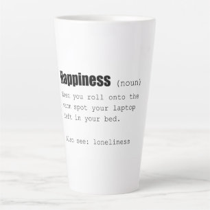 Tasse Latte Happiness Definition Drôle