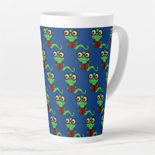 Tasse Latte Happy Bookworm Turquoise