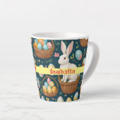 Tasse Latte Happy Bunny Pâques collection moderne (Angle droit)
