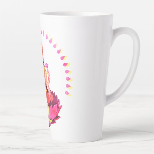 Tasse Latte Happy Diwali - Deepalavi Lakshmi Goddess 1 (Droite)