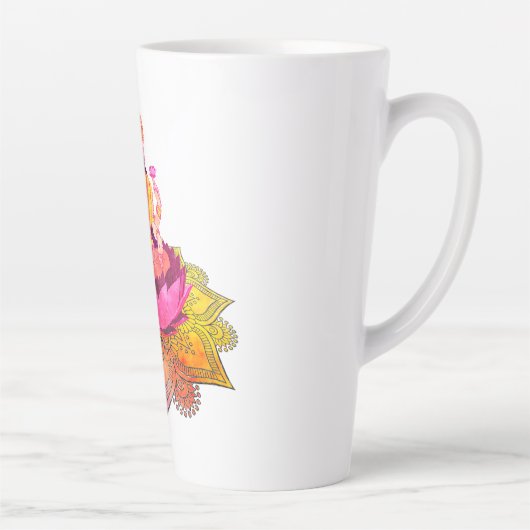 Tasse Latte Happy Diwali - Deepalavi Lakshmi Goddess 4 (Droite)