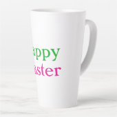 Tasse Latte Happy easter boho vert rose enfants ajouter nom ti (Angle droit)