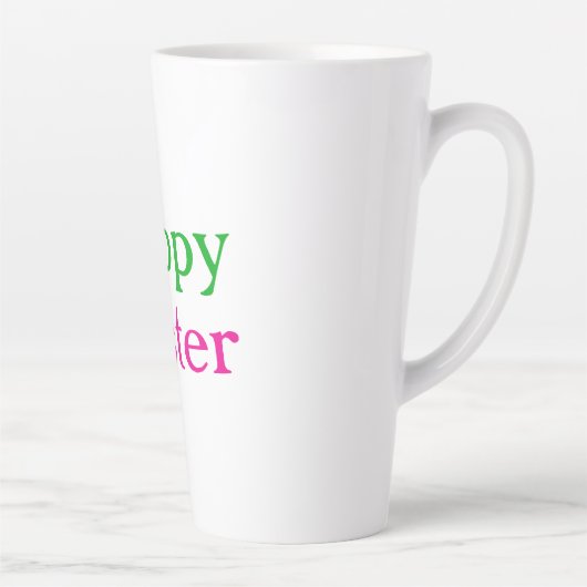 Tasse Latte Happy easter boho vert rose enfants ajouter nom ti (Droite)