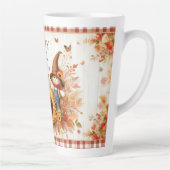 Tasse Latte Happy Fall mignonne Folk Art Scarecrow et automne (Droite)