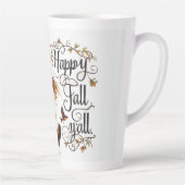 Tasse Latte Happy Fall Ya'll Scarecrow and Autumn Foliing (Droite)