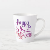 Tasse Latte Happy Halloween dégradé volant sorcière chat (Droite)