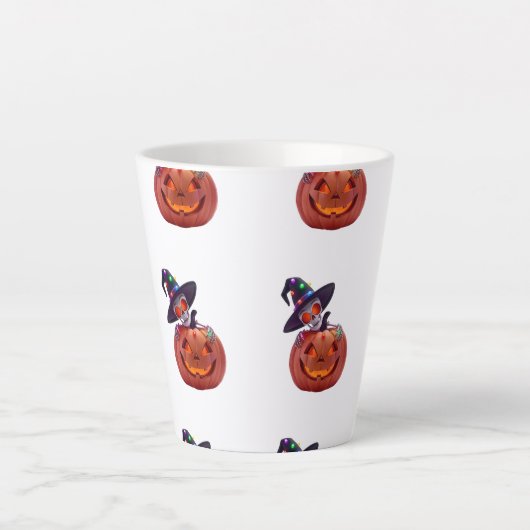 Tasse Latte Happy Halloween - umpkin Halloween magique (Devant)