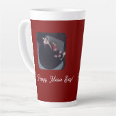 Tasse Latte Happy Meow Day ,Cat Lovers (Angle gauche)