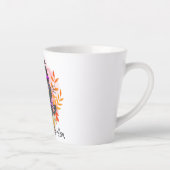 Tasse Latte Happy Meow-o-ween -Chat Sorcière Noire (Droite)