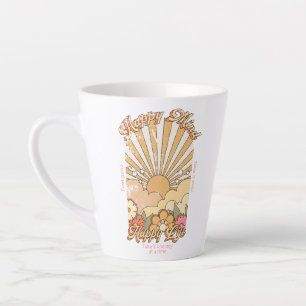 Tasse Latte Happy Mind Happy Life Hippy Vibes Super