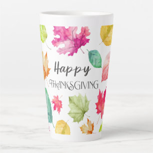 Tasse Latte Happy Thanksgiving