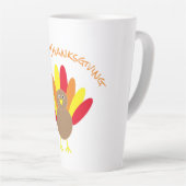 Tasse Latte Happy Thanksgiving (Angle droit)