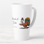 Tasse Latte Happy Thanksgiving (Angle droit)