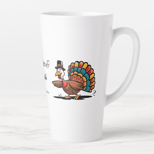 Tasse Latte Happy Thanksgiving (Droite)