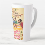Tasse Latte Happy Thanksgiving Feast Mode Activated tee (Angle droit)