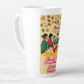 Tasse Latte Happy Thanksgiving Feast Mode Activated tee (Angle gauche)