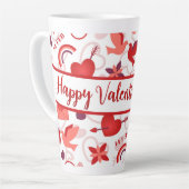 Tasse Latte Happy Valentine's Day (Angle gauche)
