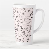 Tasse Latte Happy Valentines jour moderne design romantique ph (Droite)