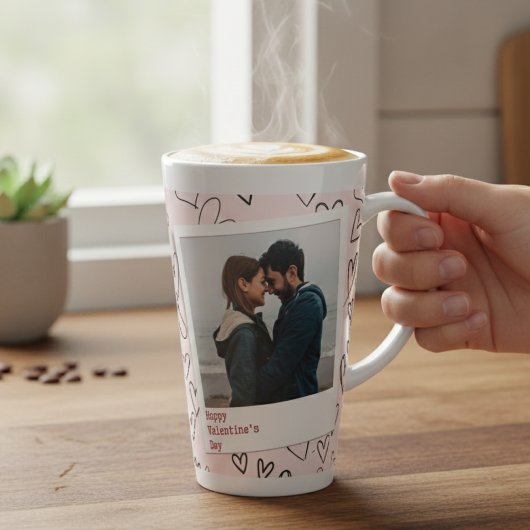 Tasse Latte Happy Valentines jour moderne design romantique ph