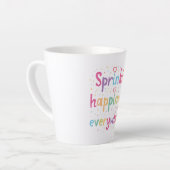 Tasse Latte Happy Vibes Sprinkle Happiness Confetti Art (Angle gauche)