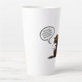 Tasse Latte Haricot de café effrayant (Devant)