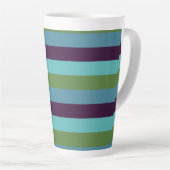 Tasse Latte Harmonie côtière rayée (Angle droit)