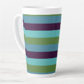 Tasse Latte Harmonie côtière rayée (Angle gauche)