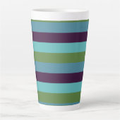 Tasse Latte Harmonie côtière rayée (Devant)
