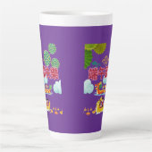 Tasse Latte Harmonie de bateau dragon royal pourpre (Devant)