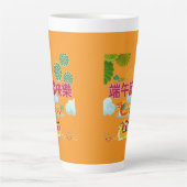 Tasse Latte Harmonie de bateaux-dragons orange (Devant)