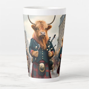 Tasse Latte Harmonie des Highlands : groupe de vaches highland
