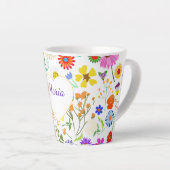 Tasse Latte Harmonie florale printanière (Angle droit)