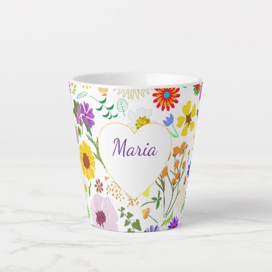 Tasse Latte Harmonie florale printanière (Devant)