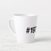 Tasse Latte Hashtag 1972 53 Anniversaire (Angle gauche)