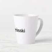 Tasse Latte Hashtag SKI APRES (Angle droit)