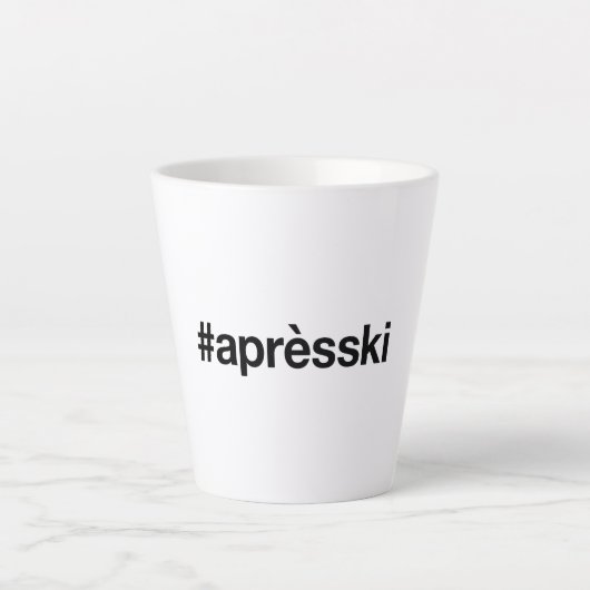 Tasse Latte Hashtag SKI APRES (Devant)