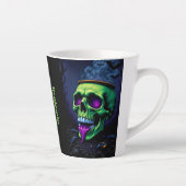 Tasse Latte Hauné noir gothique Halloween néon vert Cauldron (Droite)